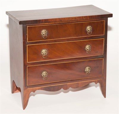 Lot 277 - Mahogany Miniature Chest of Drawers Height 10...