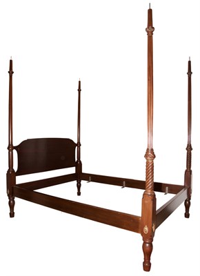 Lot 207 - Georgian Style Full-Size Mahogany Four-Post...
