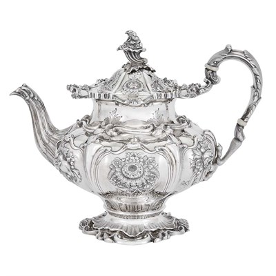 Lot 302 - American Silver Teapot Ball, Tompkins & Black,...