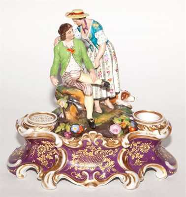 Lot 677 - Old Paris Porcelain Figural Standish Height 8...