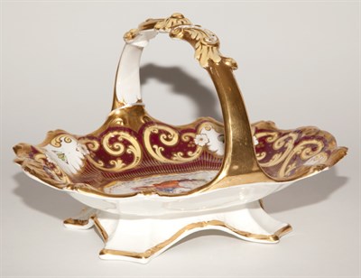Lot 167 - English Porcelain Basket 19th Century Height 8...