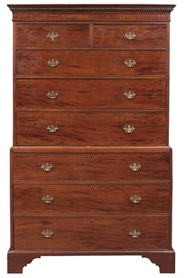 Lot 295 - George III Mahogany Chest on Chest Last...