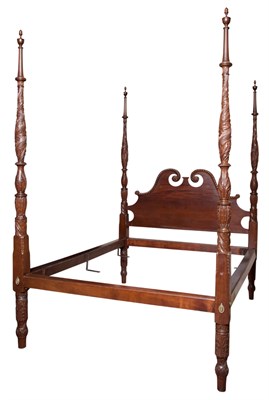 Lot 172 - Colonial Revival Mahogany Four-Post Bedstead...
