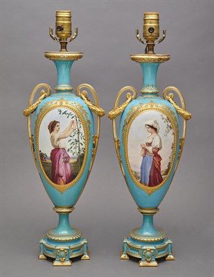 Lot 268 - Pair of Neoclassical Style Gilt and Polychrome...