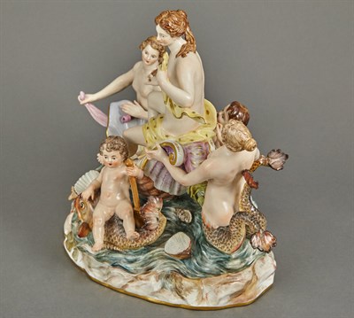 Lot 296 - Meissen Porcelain Figure Group of Venus and...