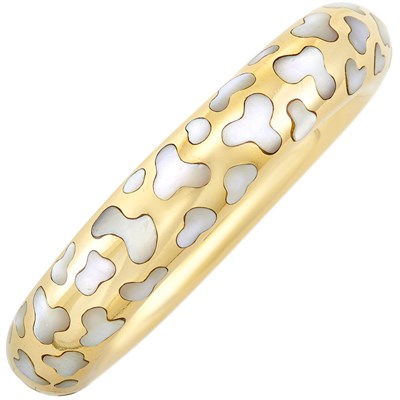 Lot 382 - Gold and Mother-of-Pearl Bangle, Angela Cummings