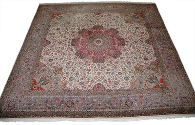 Lot 732 - Kurk Wool and Silk Tabriz Carpet Northwest...