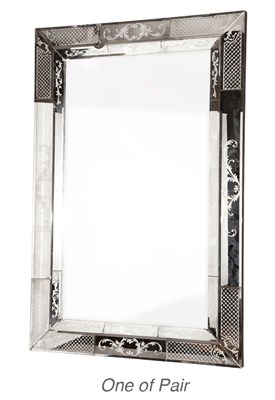 Lot 200 - Pair of Venetian Glass Mirrors Height 55...