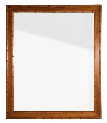 Lot 384 - Pine Framed Faux Bamboo Mirror Height 52...