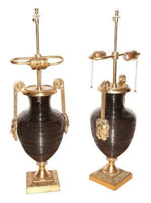 Lot 123 - Pair of Neoclassical Style Bronze and Glass...