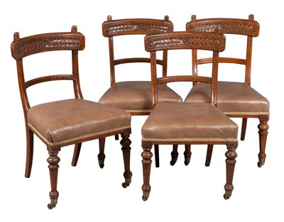 Lot 409 - Set of Eight Victorian Oak Dining Chairs Third...
