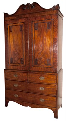 Lot 227 - William IV Mahogany Linen Press 19th Century...