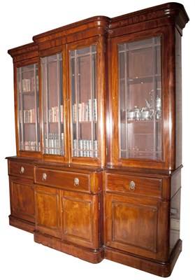Lot 174 - William IV Mahogany Breakfront Height 7 feet 8...