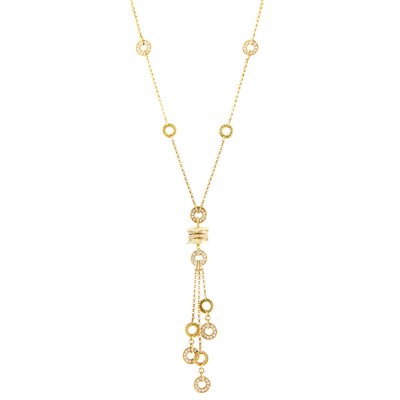 Lot 236 - Gold and Diamond 'B. zero1' Necklace, Bulgari