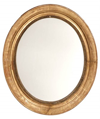 Lot 138 - Continental Giltwood Mirror The oval mirror...