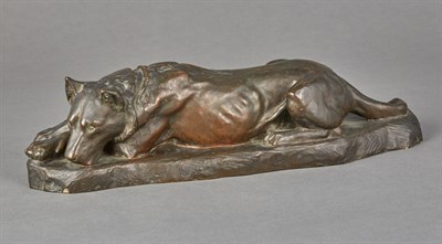 Lot 113 - French Bronze Figure of a Dog After a model by...