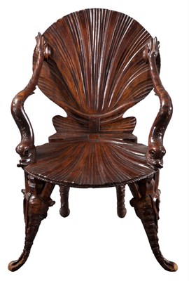 Lot 313 - Italian Rococo Style Carved and Dark Stained...