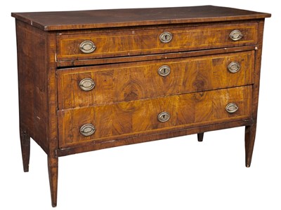 Lot 372 - Italian Neoclassical Inlaid Walnut Commode...