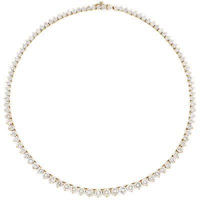 Lot 385 - Gold and Diamond Necklace