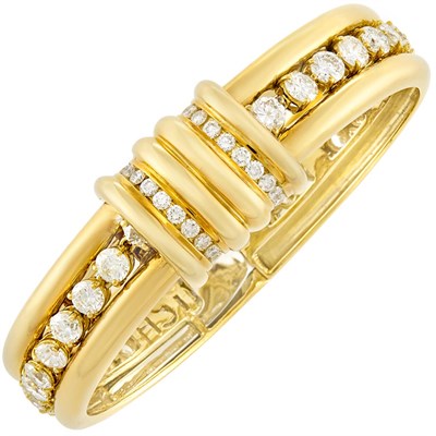 Lot 379 - Gold and Diamond Bangle/Bracelet Combination