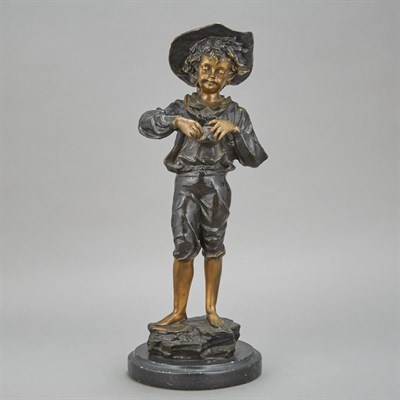 Lot 338 - Bronze Figure of a Peasant Boy Modern The...