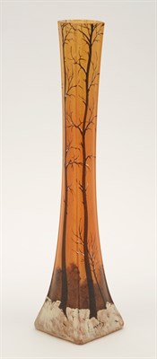 Lot 410 - Legras Art Nouveau Enameled and Molded Glass...