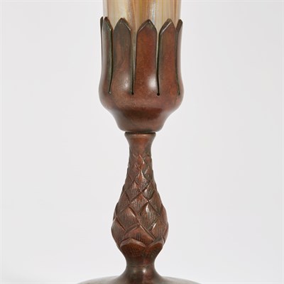 Lot 472 - Tiffany Studios Bronze and Favrile Glass...