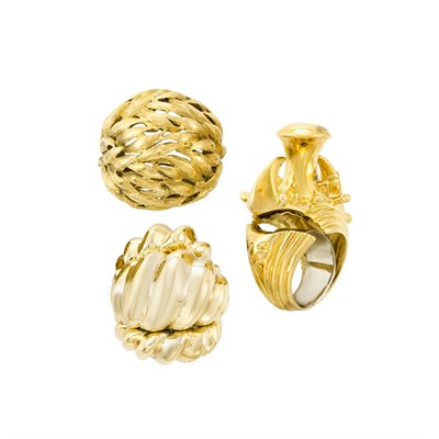 Lot 382 - Three Gold Rings