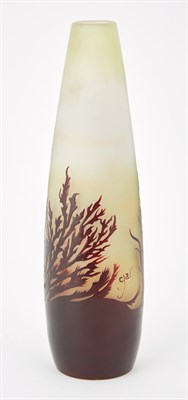 Lot 395 - Galle Art Nouveau Acid Etched Cameo Glass...
