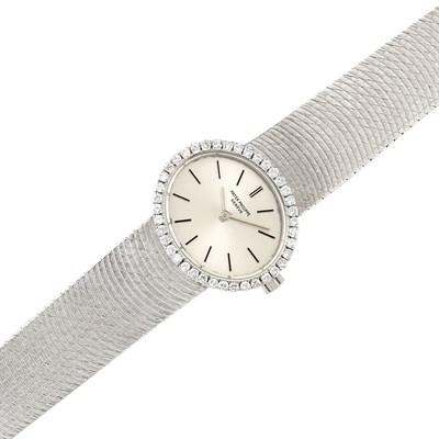 Lot 96 - Lady's White Gold and Diamond Wristwatch, Patek Philippe, Ref. 3350/1