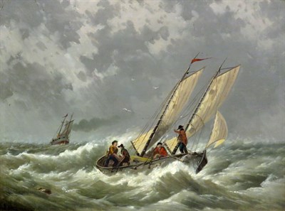 Lot 14 - George A. Boyle British, 1826-1899 Stormy Seas...