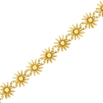 Lot 133 - Gold Flower Link Bracelet, Tiffany & Co.