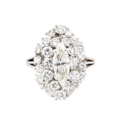 Lot 181 - Platinum and Diamond Ring