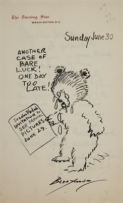 Lot 449 - BERRYMAN, CLIFFORD K. Autograph letter with...