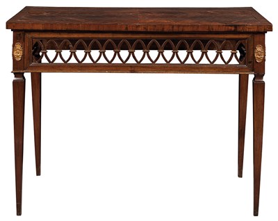 Lot 133 - Italian Neoclassical Walnut and Parcel Gilt...