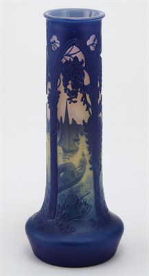 Lot 408 - Cristallerie de Pantin Acid Etched Cameo Glass...