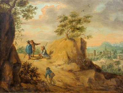 Lot 59 - Flemish School 18th Century Travelers on a...
