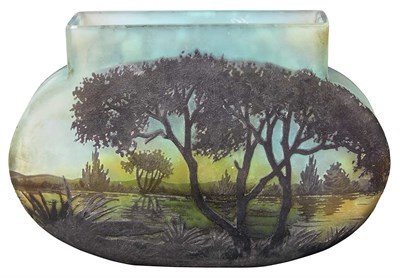 Lot 402 - Daum Art Nouveau Acid Etched Cameo Glass Vase...