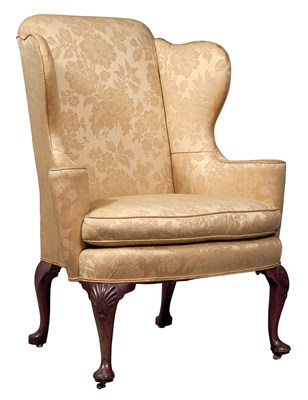 Lot 230 - George II Walnut Wing Armchair Second quarter...