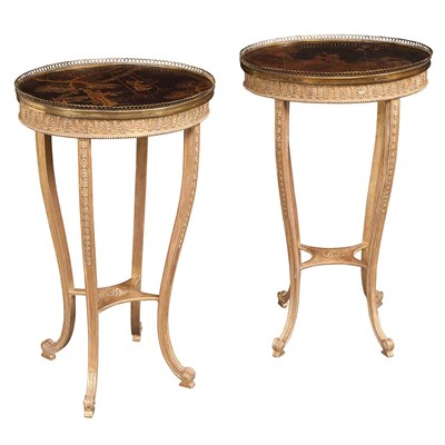 Lot 422 - Pair of George III Brass Mounted Lacquered and...