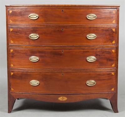 Lot 173 - George III Mahogany Bow Front Chest of Drawers...