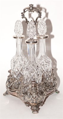 Lot 534 - Victorian Silver Plated Decanter Set With...