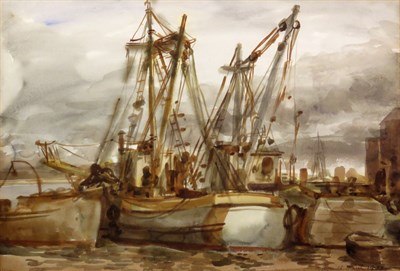 Lot 70 - Reginald Marsh American, 1898-1954 Boats in a...