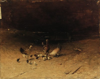Lot 7 - Geza Meszoly Hungarian, 1844-1887 Supper Time...
