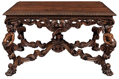 Lot 142 - Italian Renaissance Style Carved Walnut...