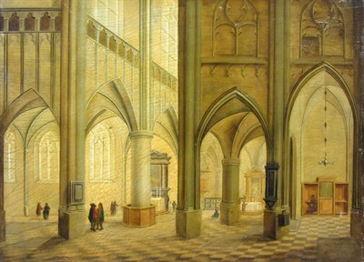 Lot 49 - School of Pieter Neeffs Church Interior Oil on...