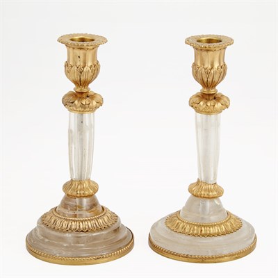 Lot 334 - Assembled Pair of Louis XVI Style Gilt-Bronze...