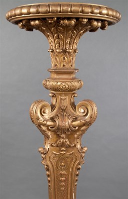 Lot 134 - Pair of Louis XVI Style Carved Giltwood Stands...