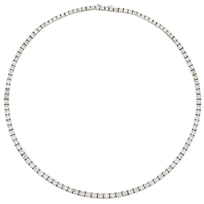 Lot 310 - White Gold and Diamond Necklace