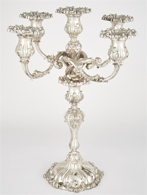 Lot 173 - Pair of American Sterling Silver Five-Light...